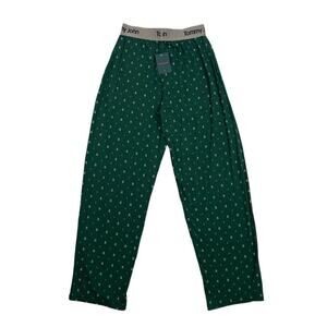 Tommy John Mens Second Skin Pajama Pants XL Botanical Green Logo Design NEW